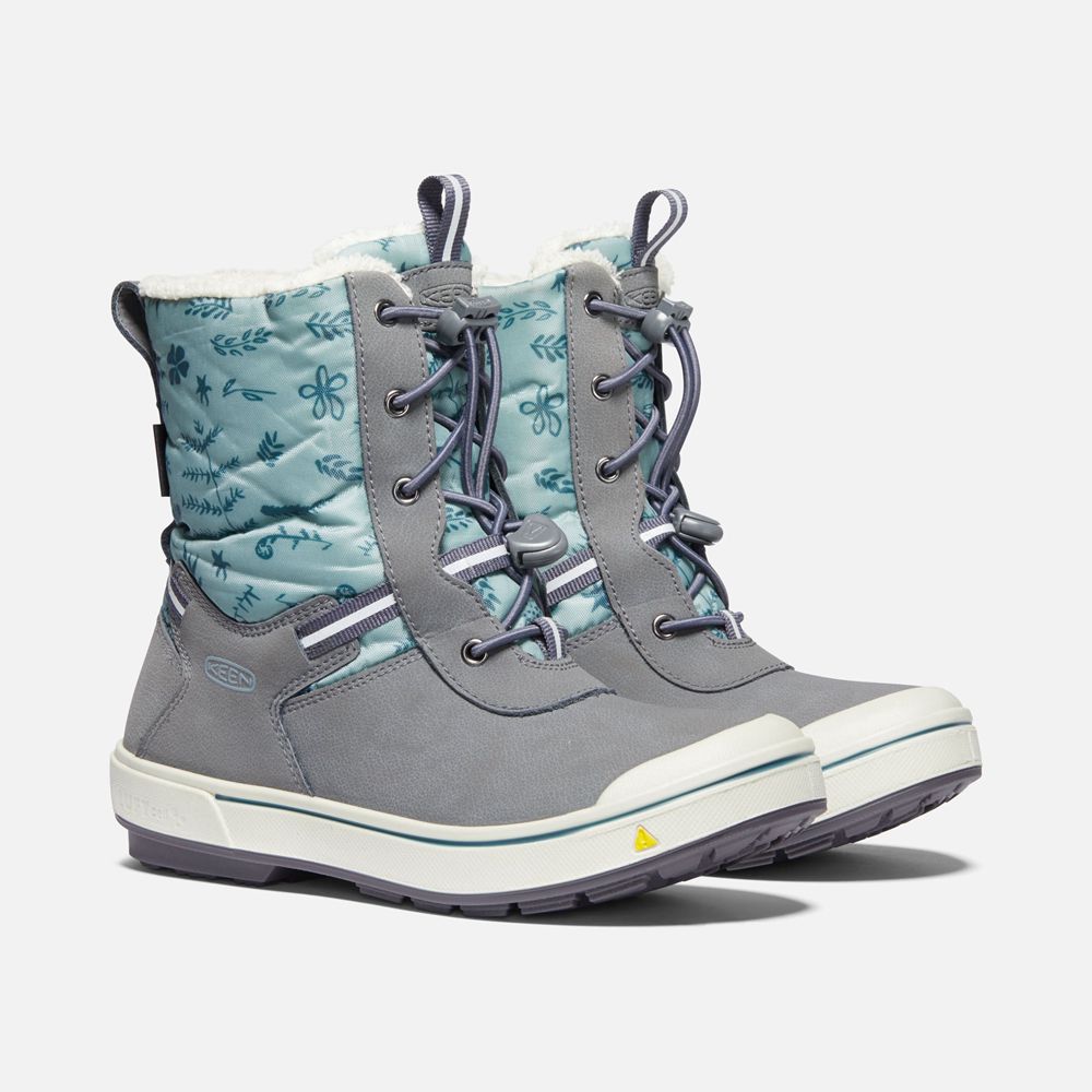 Botas de Invierno Keen Mexico Grises/Azules - Niños Kelsa Waterproof - YT9326580